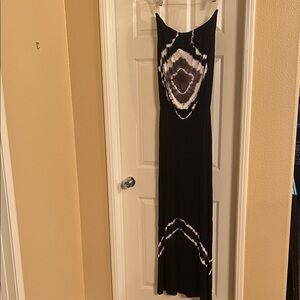 Young Fabulous & Broke Black and White Halter Maxi Dress